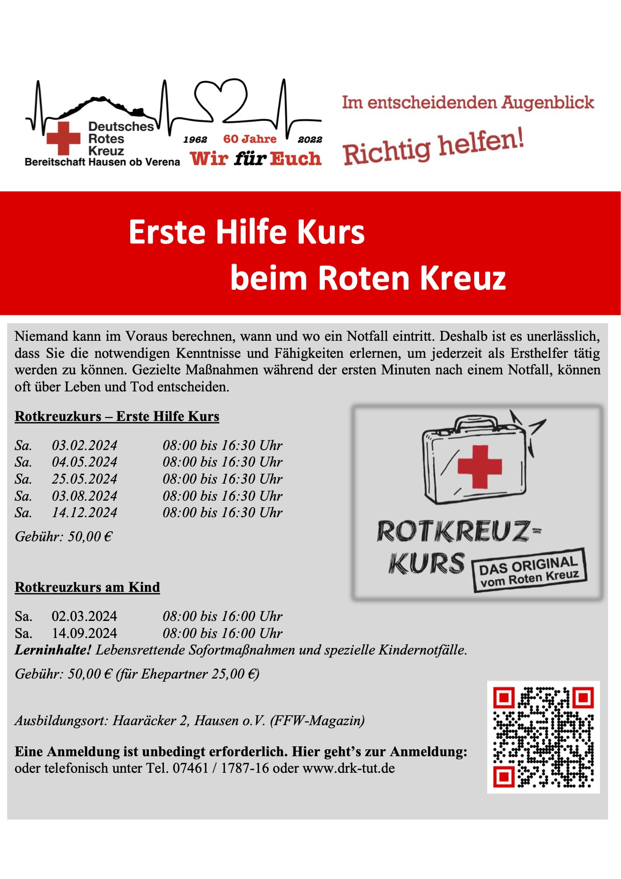 Rotkreuzkurs Erste Hilfe - DRK-Kreisverband Eschwege e.V.